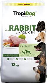 Tropidog Premium Adult Rabbit Sucha Karma z królikiem dla psa 12kg