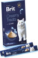 Brit Premium Creamy Treats with Liver Przysmak z wątróbką dla kota 6x15g