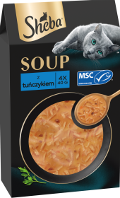 Sheba Kot Soup Mokra Karma z tuńczykiem 4x40g