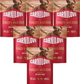 Carnilove Pies Adult Turkey&Wild Boar Mokra Karma z indykiem i dzikiem 12x300g PAKIET