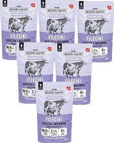 Wiejska Zagroda Kot Sterilized Mokra Karma Hipoalergiczna Fileciki z kurczakiem i wołowiną 12x85g PAKIET SASZETKA
