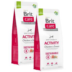 Brit Care Sustainable Pies Adult Activity Chicken&Insect Sucha Karma 2x12kg DWU-PAK [Data ważności: 18.09.2024] WYPRZEDAŻ