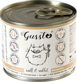 Gussto Fresh Kot Calf & Rabbit Mokra Karma z cieleciną i królikiem 200g