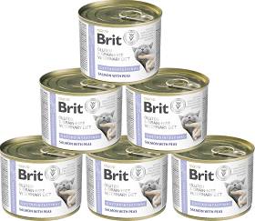 Brit Veterinary Diet Kot Gastrointestinal Salmon&Pea Mokra Karma z łososiem 6x200g PAKIET