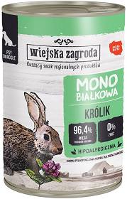 Wiejska Zagroda Pies Mokra karma Monobiałkowa z królikiem 400g