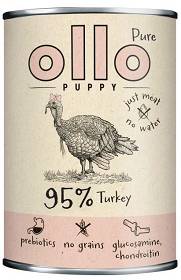 Ollo Pure Turkey Puppy Mokra Karma z indykiem dla szczeniaka 400g 