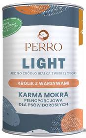 Perro Light Mokra Karma z królikiem i warzywami dla psa 400g