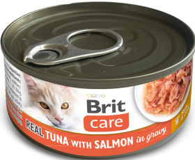 Brit Care Kot Real Tuna with Salmon in Gravy Mokra Karma z tuńczykiem i łososiem 80g