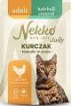 Nekko Daily Adult Hairball Mokra Karma z kurczakiem dla kota 85g (sos)