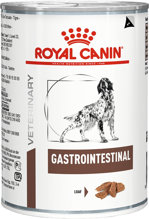 Return Foster parents Mary Royal Canin Veterinary Pies Gastro Intestinal Mokra Karma 400g