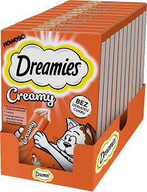 Dreamies Creamy Przysmak z Pysznym Kurczakiem 11x40g PAKIET