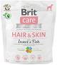 Brit Care Pies Adult Hair & Skin Insect & Fish Sucha karma z owadami i rybą 1kg [Data ważności: 09.05.2024r.]