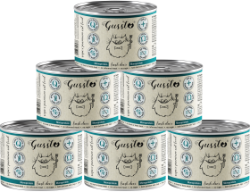 Gussto Fresh Kot Deer Mokra Karma z jeleniem 6x200g PAKIET