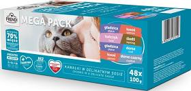 Frendi Rybne Smaki Karma w sosie dla kota 48x100g MIX MEGA PACK