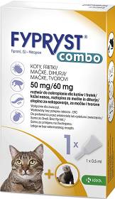 KRKA Fypryst Combo Krople na kleszcze i pchły dla kota (1pipeta 0.5ml)