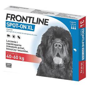 Frontline Spot On na kleszcze i pchły krople dla psa od 40 do 60kg rozm. XL (3 pipety) [Data ważności: 11.2022]