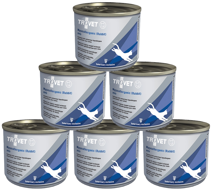 Trovet Kot Hypoallergenic Rabbit RRD Mokra Karma 6x200g PAKIET
