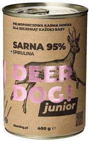 Deer Dog Junior Mokra Karma z sarną i spiruliną dla szczeniaka 400g