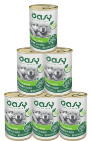 Oasy One Protein Adult Medium/Large Rabbit Mokra Karma z królikiem dla psa 6x400g PAKIET