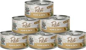 Wildes Land Adult Huhn Ente Mokra Karma Filety z kurczaka i kaczki w sosie dla kota 12x80g PAKIET