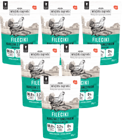 Wiejska Zagroda Mokra Karma Hipoalergiczna z kurczakiem i tuńczykiem dla kota 12x85g SASZETKA PAKIET