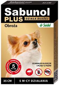 Sabunol PLUS Obroża na kleszcze i pchły dla psa dł. 35cm