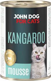John Dog for Cats Adult Kangaroo Mousse Mokra Karma z kangurem dla kota 400g