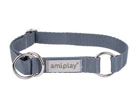 Amiplay Samba Obroża półzaciskowa dla psa rozm. XL (40-60cm) kolor szary 