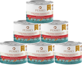 Perro Adult Mokra Karma z wołowiną i korzeniem pietruszki dla psa 6x410g PAKIET EDYCJA ŚWIĄTECZNA