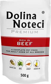 Dolina Noteci Pies Premium Adult Beef Mokra Karma z wołowiną 500g SASZETKA