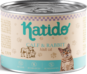 Katido Adult Calf & Rabbit Mokra Karma z cielęciną i królikiem dla kota 200g