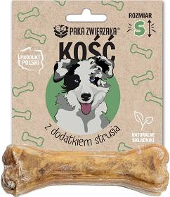 Paka Zwierzaka Kość z dodatkiem strusia dla psa rozm. S dł. 10 cm