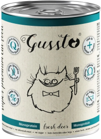 Gussto Fresh Kot Deer Mokra Karma z jeleniem 400g