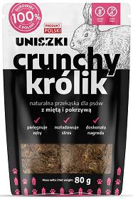 Uniszki Crunchy Przysmak z królikiem dla psa 80g