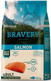 Bravery Pies Adult Medium/Large Salmon Sucha Karma z łososiem 12kg+3kg GRATIS