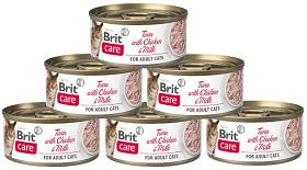Brit Care Kot Tuna with Chicken & Milk Mokra karma z tuńczkiem, kurczakiem i mlekiem 12x70g PAKIET