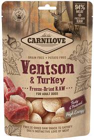 Carnilove Raw Freeze-Dried Venison&Turkey przysmak z indykiem i dziczyzną 60g