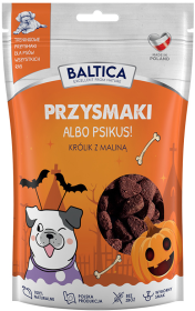 Baltica Smaki Regionów Przysmak albo Psikus z królikiem i maliną dla psa 100g