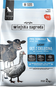Wiejska Zagroda Light Adult Medium Sucha Karma z gęsią i cielęciną dla psa 2kg
