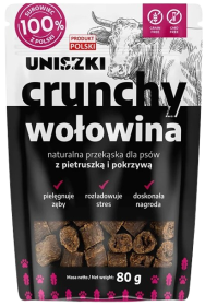 Uniszki Crunchy Przysmak z wołowina dla psa  80g