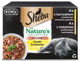 Sheba Kot Nature's Collection Smaki Drobiowe w sosie Mokra Karma 8x85g WYPRZEDAŻ