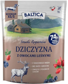 Baltica Smaki Regionów Adult Small Sucha Karma z dziczyzną i owocami leśnymi dla psa 1kg