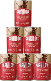 Carnilove Pies Adult Lamb&Wild Boar Mokra Karma z jagnięciną i dziczyzną 6x400g PAKIET