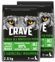 Crave Pies Adult Sucha karma z jagnięciną i wołowiną 2x2.8kg (1+1 GRATIS)