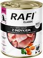 Rafi Classic Pies Mokra Karma z indykiem 800g