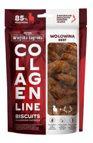 Wiejska Zagroda Collagen Biscuits Przysmaki z wołowiną dla psa 90g