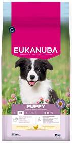 Eukanuba Puppy Medium Sucha Karma z kurczakiem i indykiem dla szczeniaka 15kg