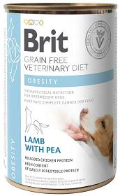 Brit Veterinary Diet Pies Obesity Lamb&Pea Mokra Karma z jagnięciną 400g