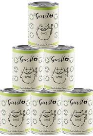 Gussto Fresh Kot Chicken & Prawns Mokra Karma z kurczakiem 6x400g PAKIET