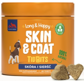 Tidbit Long&Happy Skin and Coat przysmaki dla psa 180g